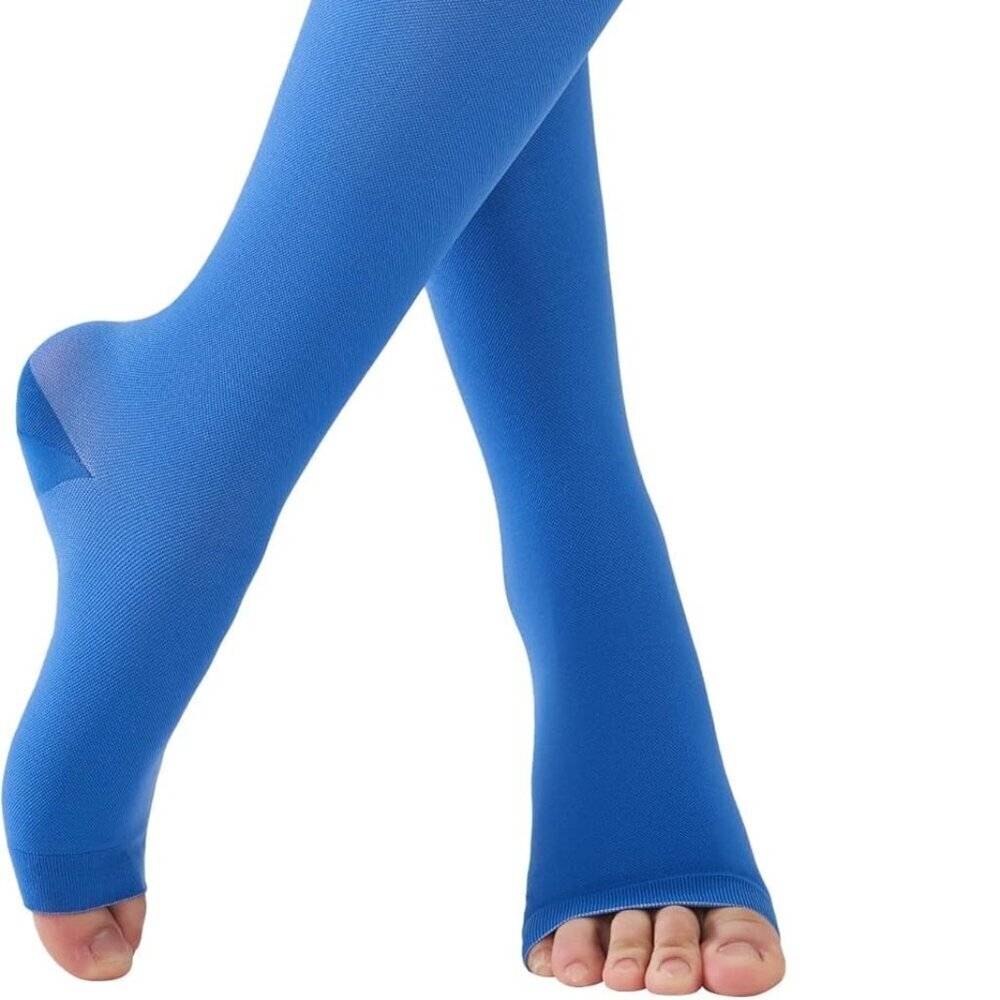 EVOPLECI Open Toe Compression Socks 15-20mmHg Blue Toeless XXXL